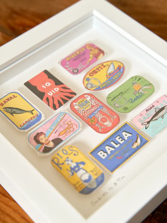 tinned sardines collage