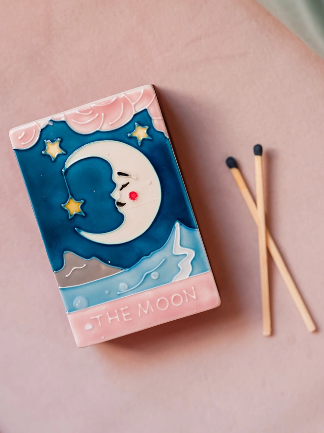 The Moon Ceramic matchbox