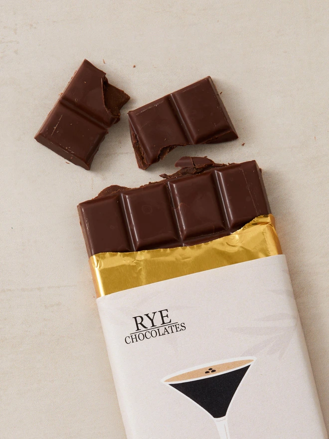 Espresso Martini Chocolate Bar - 43.5% Venezuelan Milk Chocolate