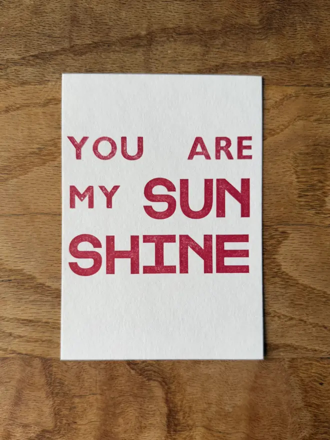 Sunshine greeting card