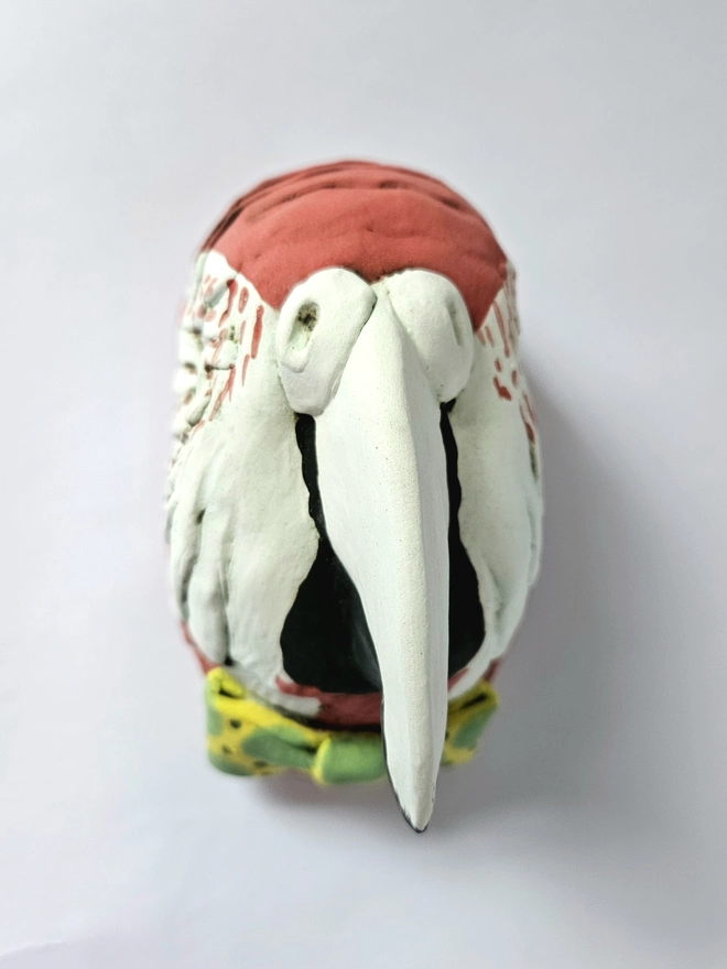 Reggie Scarlett Macaw Parrot Ceramic Trophy Style Head