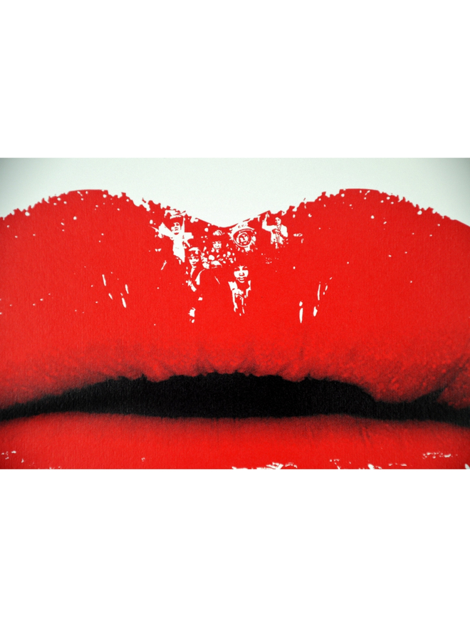 The curves of your lips re-write history screen print