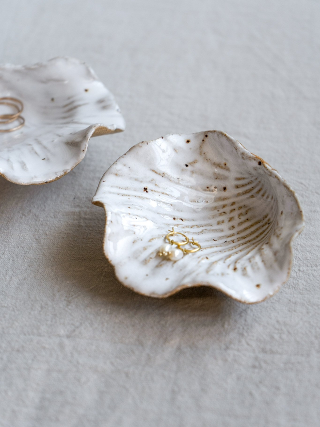 Seashell jewellery dish