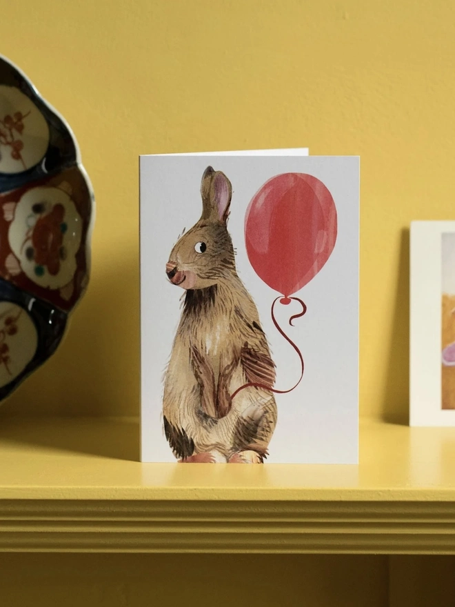 Personalised Birthday Bunny Greetings Card