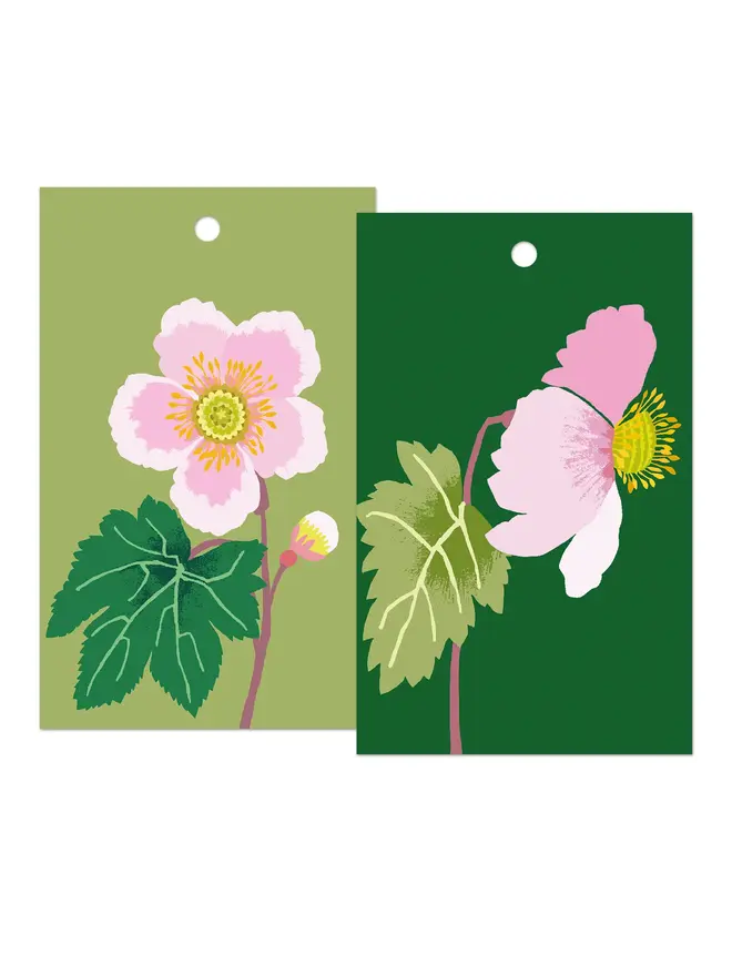 brie harrison japanese anemone gift tags