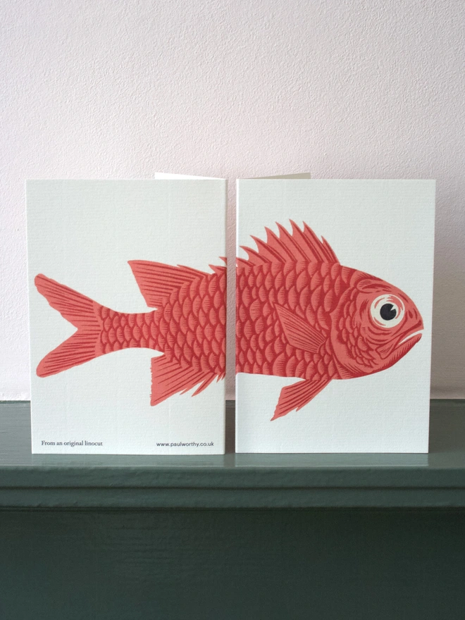 Greeting card with a fish