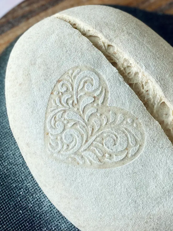 Bread art stencils - heart