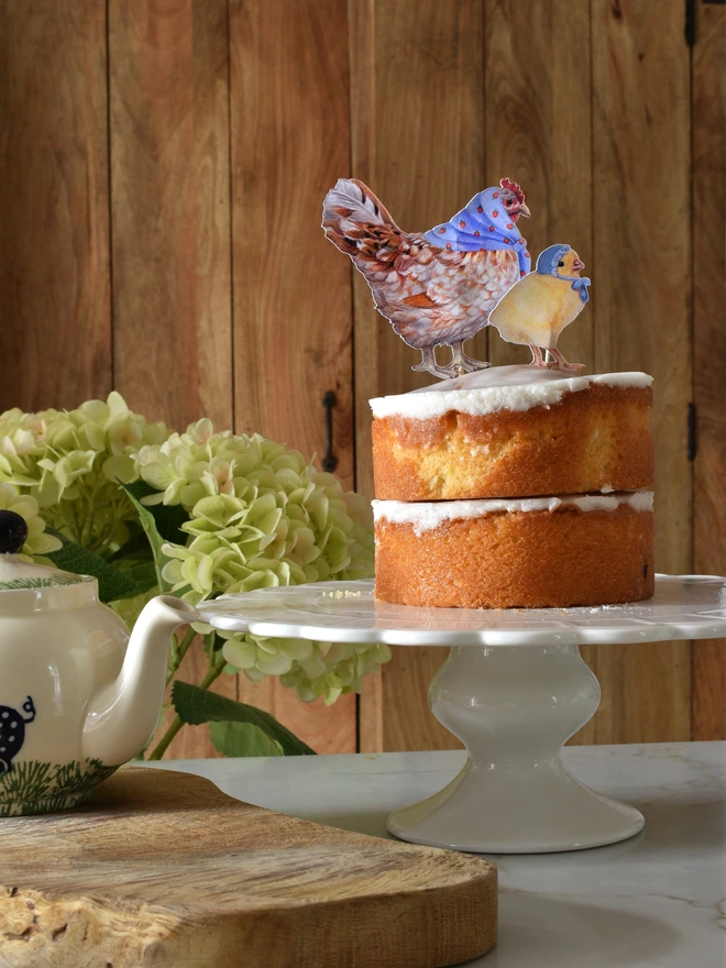 Chicken & Baby Chick Cake Topper