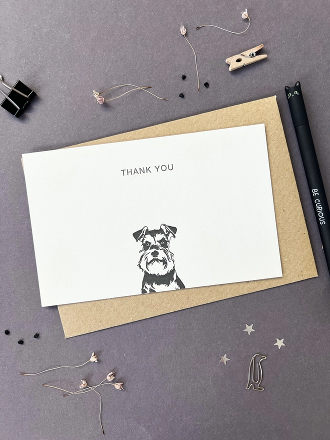 thank you letterpress correspondence card