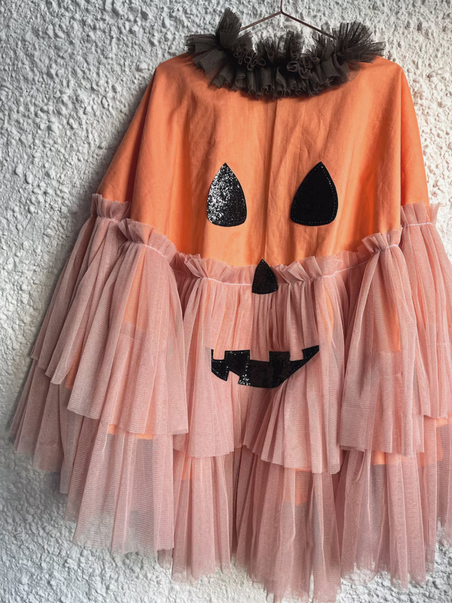 Halloween costume pumpkin cape