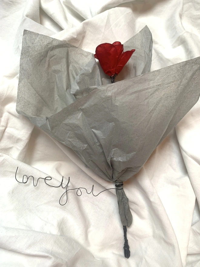 Valentine single rose
