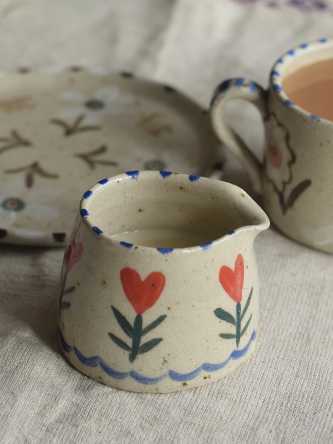 handmade pretty heart jug