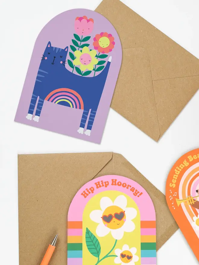 Rainbow Cat Greeting Card