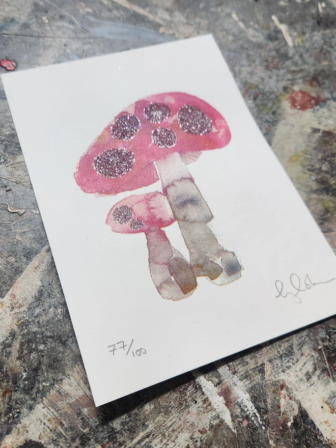 Glittered Mushroom