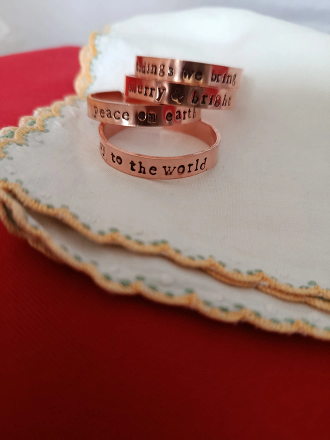 Christmas napkin rings 
