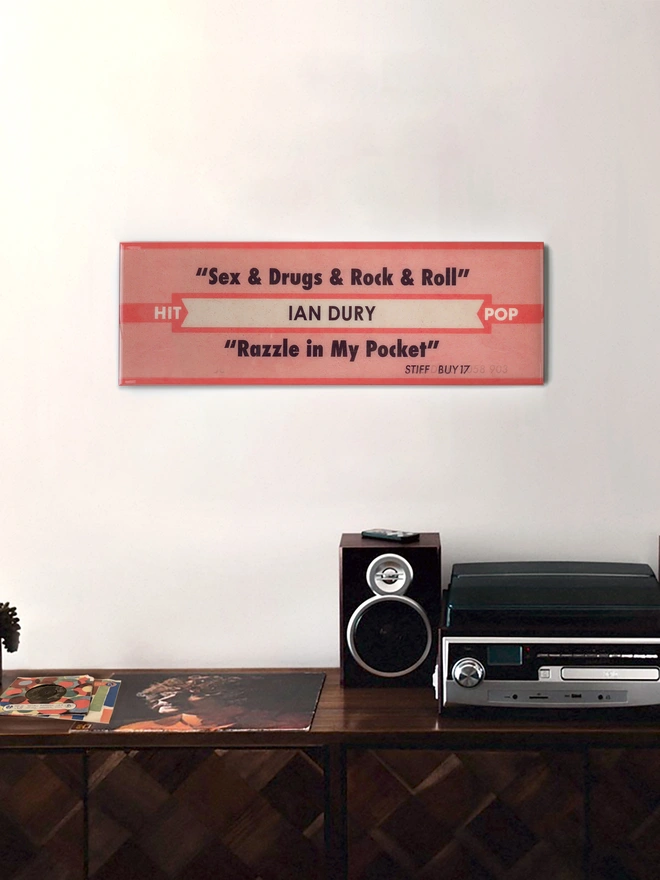 Ian Dury, Jukebox label, dibond print