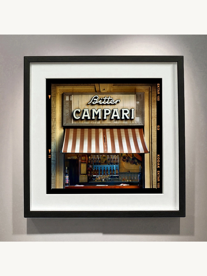 Richard Heeps Bitter Campari large photograph framed in black