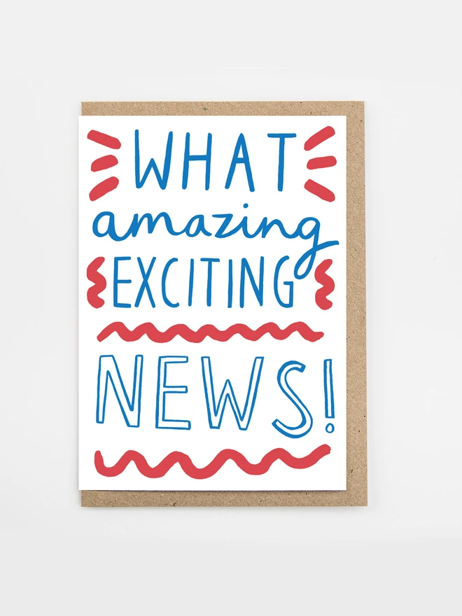 amazing exciting news congratulations card