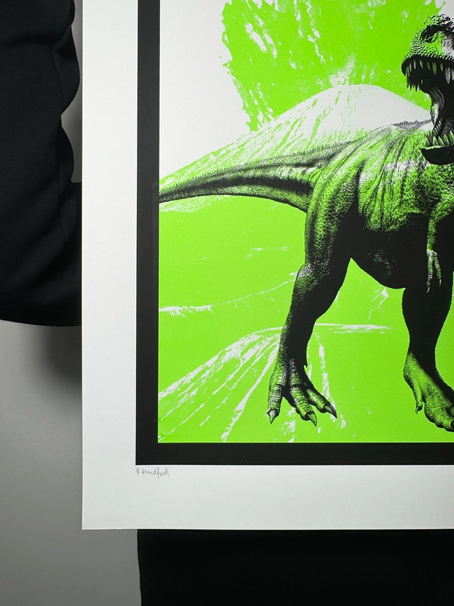 T Rex_Large Screen Printed Poster_Holly and Co_Hand signed