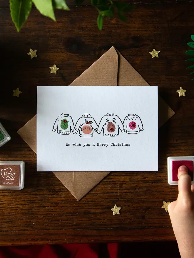 christmas jumper card making kit