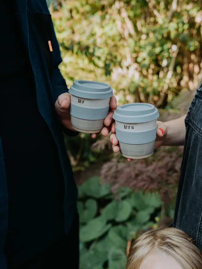 mr & mrs travel mugs