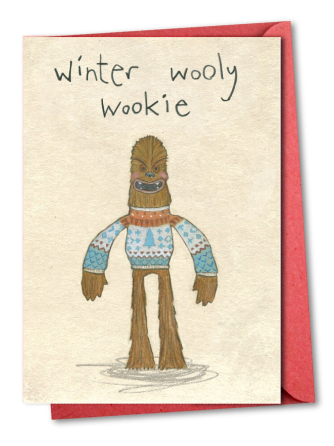 chewbacca christmas jumper card