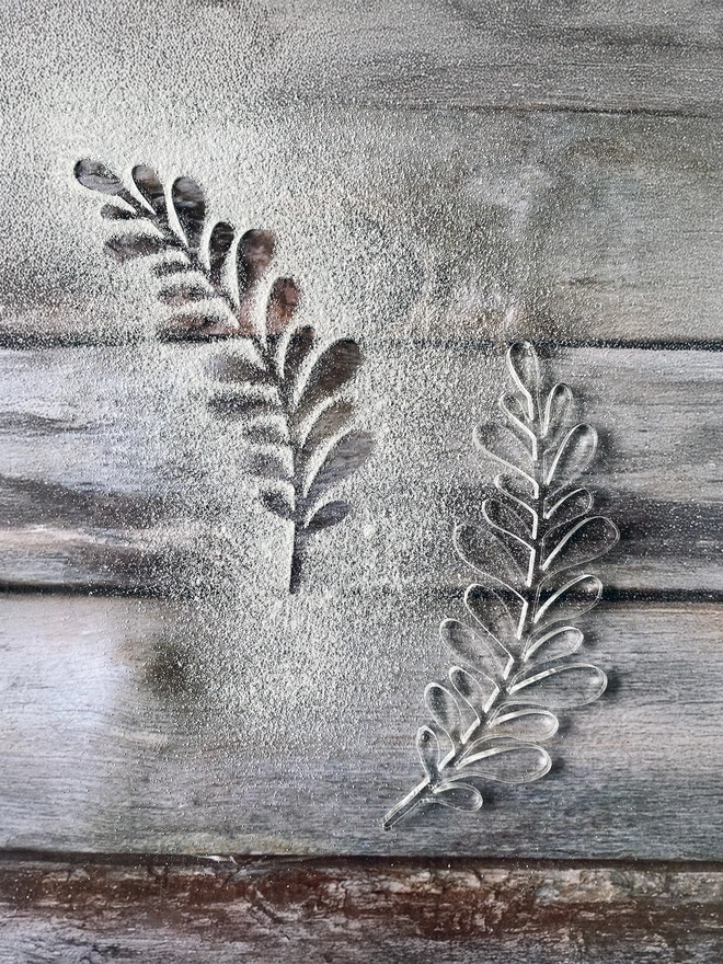 Bread art stencils - botanical