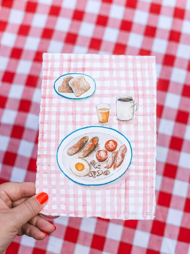 Katie Tinkler illustration of a breakfast table.