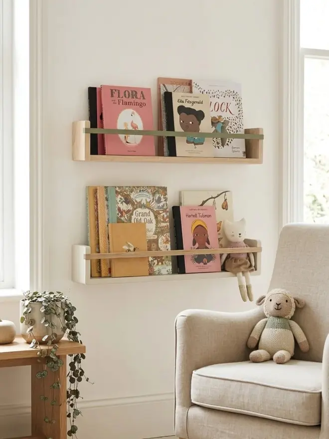 Beautiful colour pop book shelf for a kids bedroom 