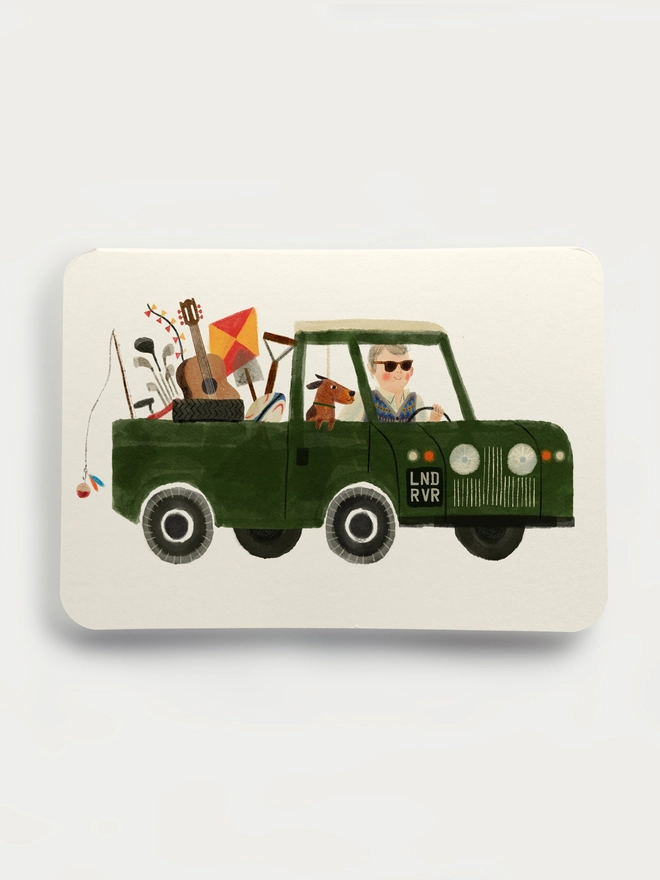 Dad's Land Rover Card