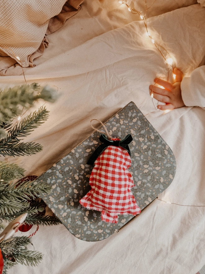 Handmade Cotton Christmas Tree Ornament, Festive Nursery Decor