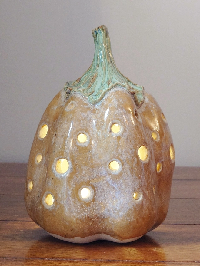 Pumpkin Tea Light Candle Lantern Halloween Decor
