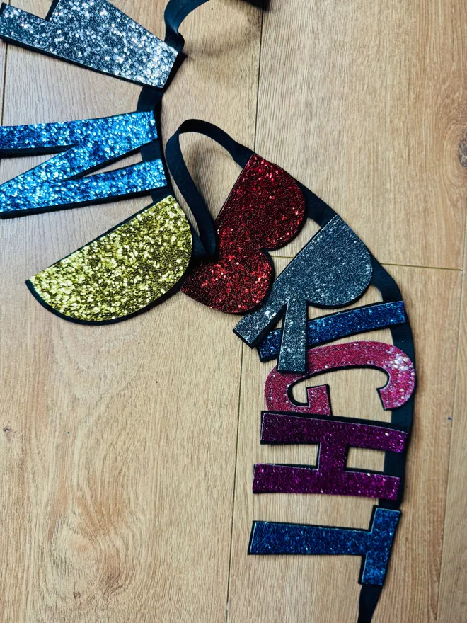 Glitter sign glitter bunting Christmas bunting merry Christmas Christmas garland glitter garland fire place garland