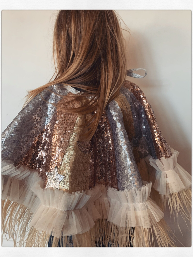 Sequin cape