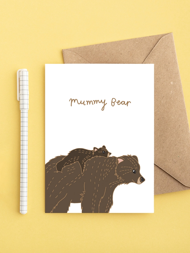 Mummy bear Mother's Day card