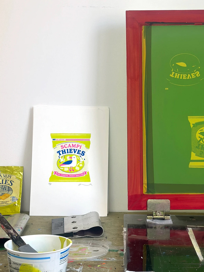 'Scampi Thieves' Limited Edition Hand-Pulled Screen Print