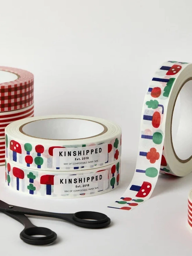 Ayesha Pearce Green Trees & Mushroom Paper Tape