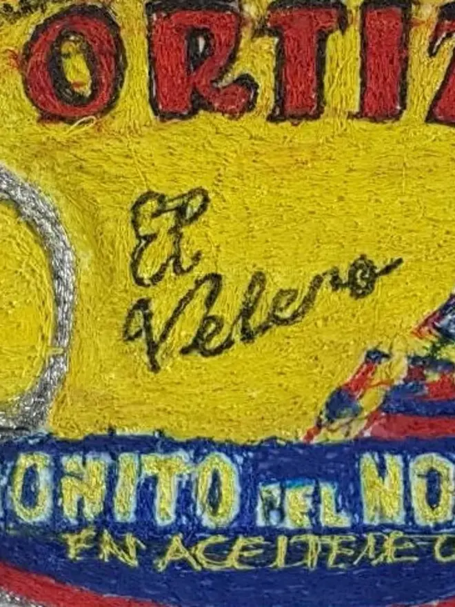 Ortiz El Velero Bonito Del Norte Tin Embroidery Wall Art