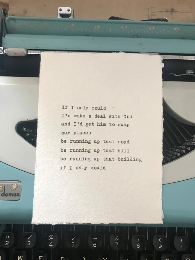 Custom Typewriter Print