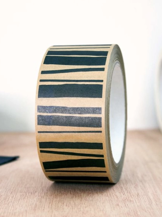 50mm Striped Brown Paper Tape