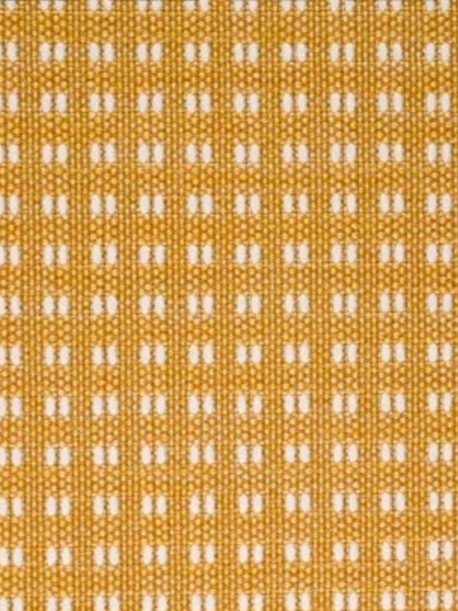 Dots & Dashes Embroidered Parasol. Yellow fabric.