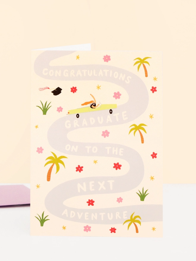 'Congratulations Graduate On To The Next Adventure' Card