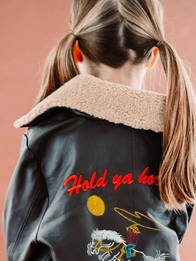'Hold Ya Horses' Leather Jacket