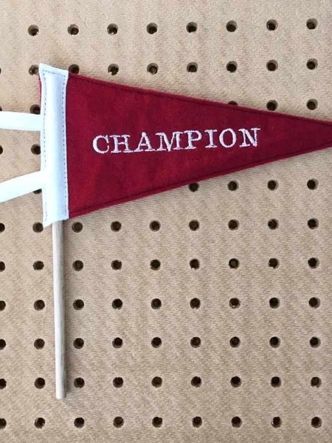 'Champion' Mini Pennant Flag