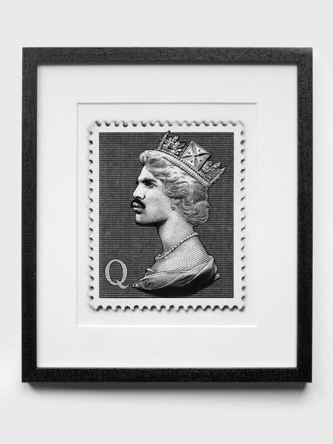 Freddie Stamp Monochrome  - Black Frame