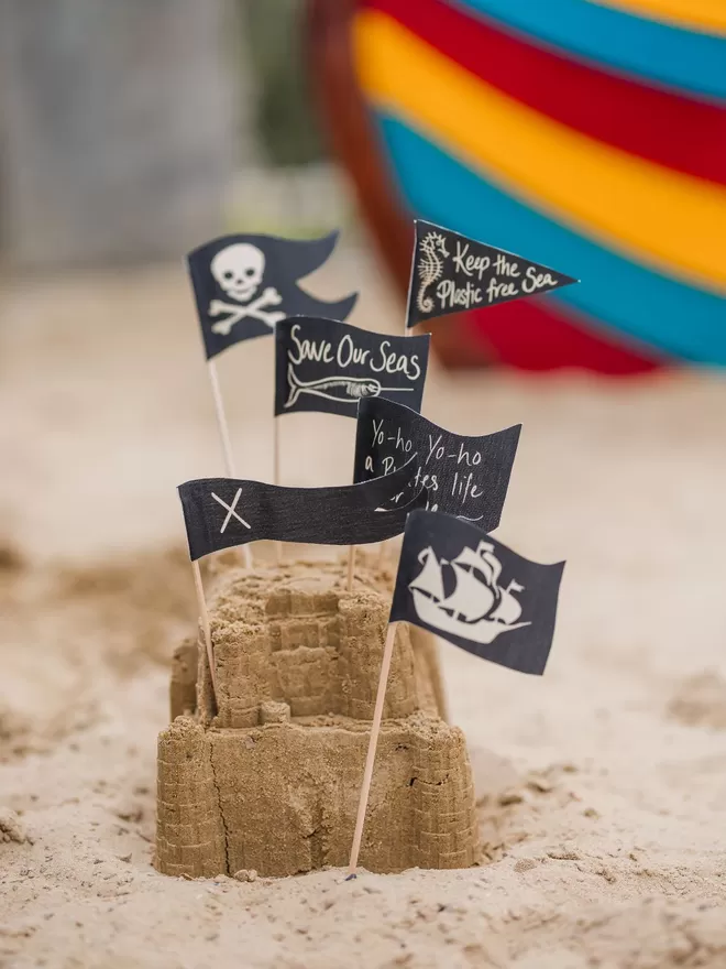 Pirate Flags for sandcastles by Caro B.