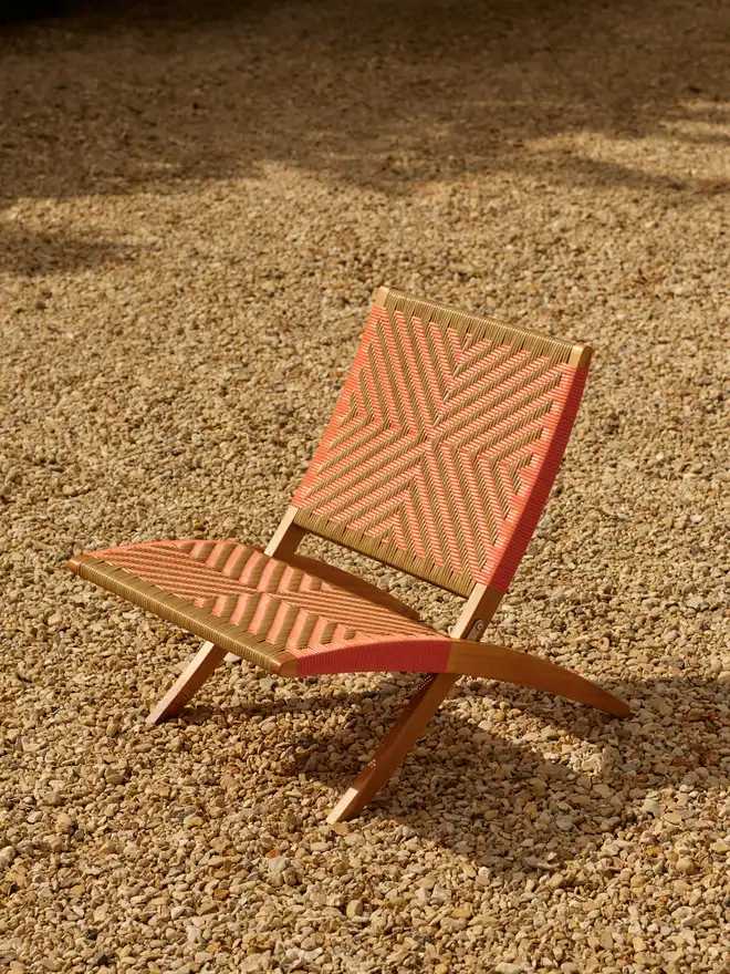 Burnt coral lounge chair 