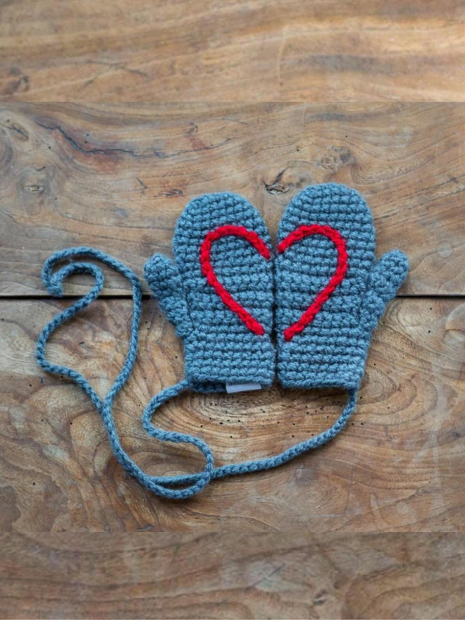 Hidden Heart Mittens For Children