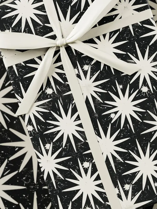 Starburst Block Print Wrapping Paper 