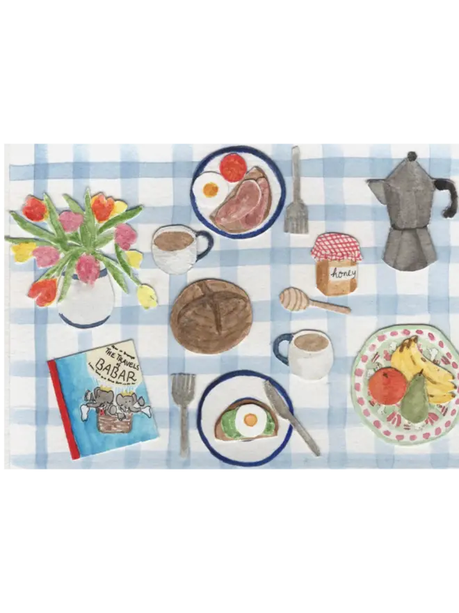Breakfast With Babar Greetings Card